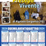 Gratis il Calendario 2024 ispirato al Presepe Vivente di Rignano Garganico.